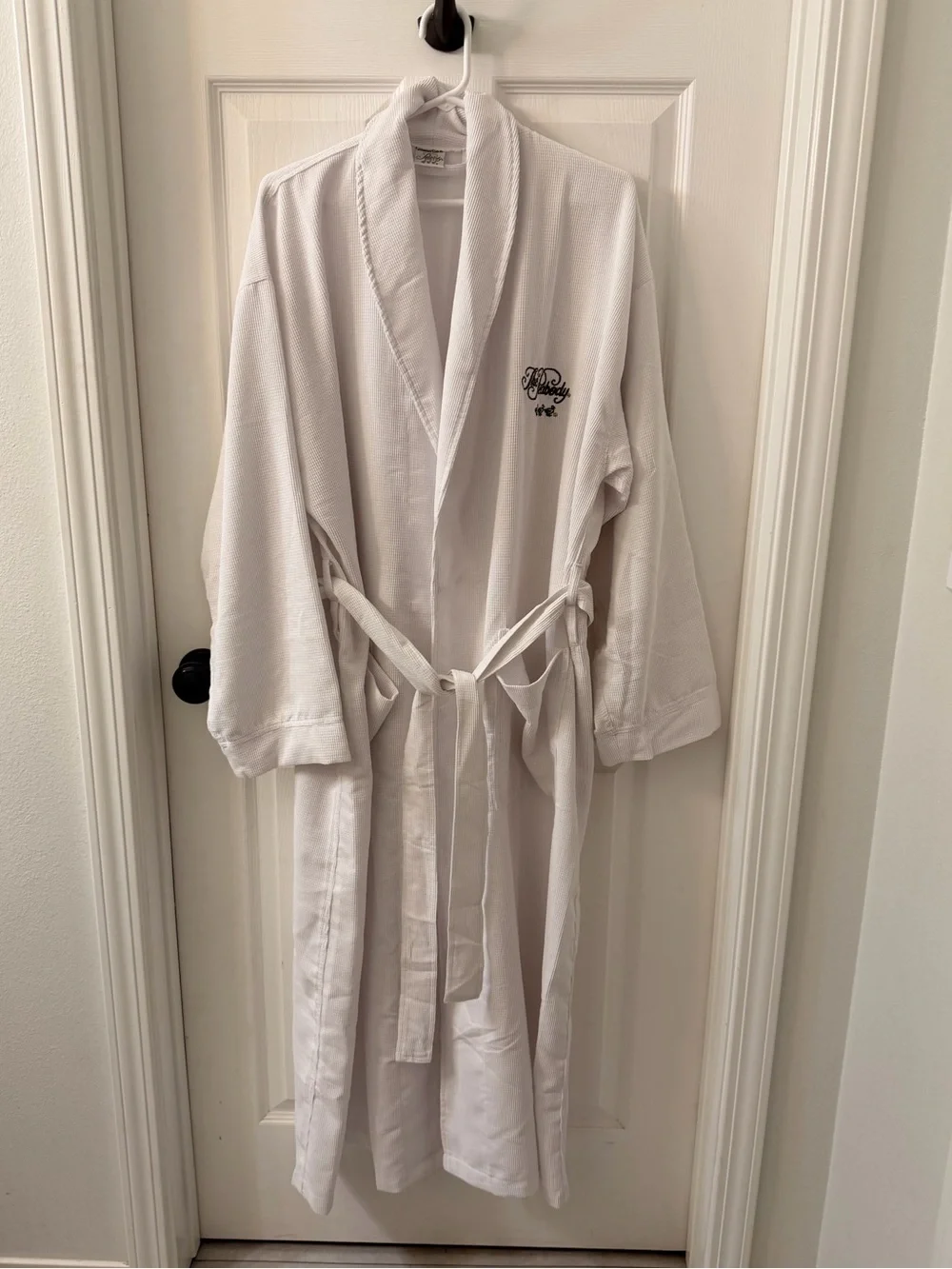 The Peabody Hotel Robe - White waffle weave Robe